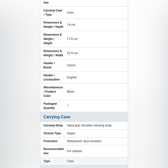 Canon 100EG Digital SLR Camera Case Gadget Bag Kit for SL2 T6s T6i T7i EOS 77D - Picture 7 of 10